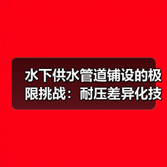 水下供水管道铺设的极限挑战：耐压差异化技术全解析