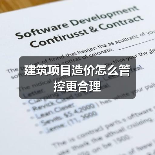建筑项目造价怎么管控更合理