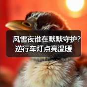 风雪夜谁在默默守护?逆行车灯点亮温暖(图4) 风雪夜谁在默默守护?逆行车灯点亮温暖(图4)