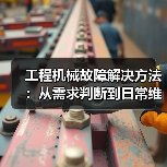 工程机械故障解决方法：从需求判断到日常维护完整指南