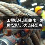 工程机械选购指南：常见场景与5大选择要点