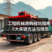 工程机械选购避坑指南：5大关键方法与场景解析