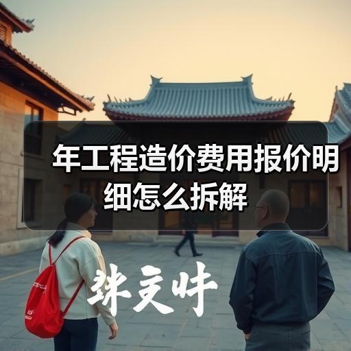年工程造价费用报价明细怎么拆解