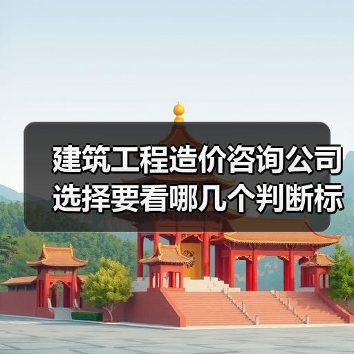 建筑工程造价咨询公司选择要看哪几个判断标准
