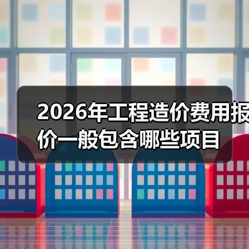2026年工程造价费用报价一般包含哪些项目