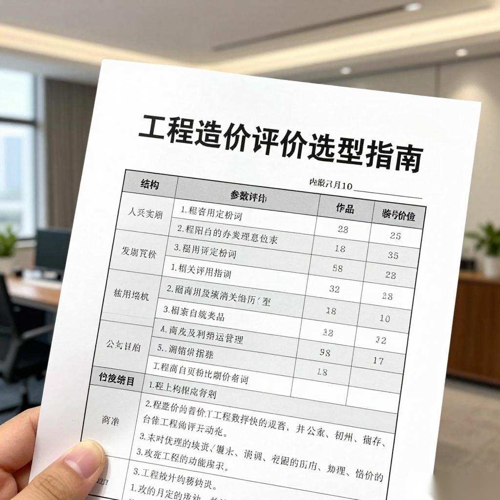 工程造价咨询企业信用评价选型指南：参数对比与实践要点全攻略