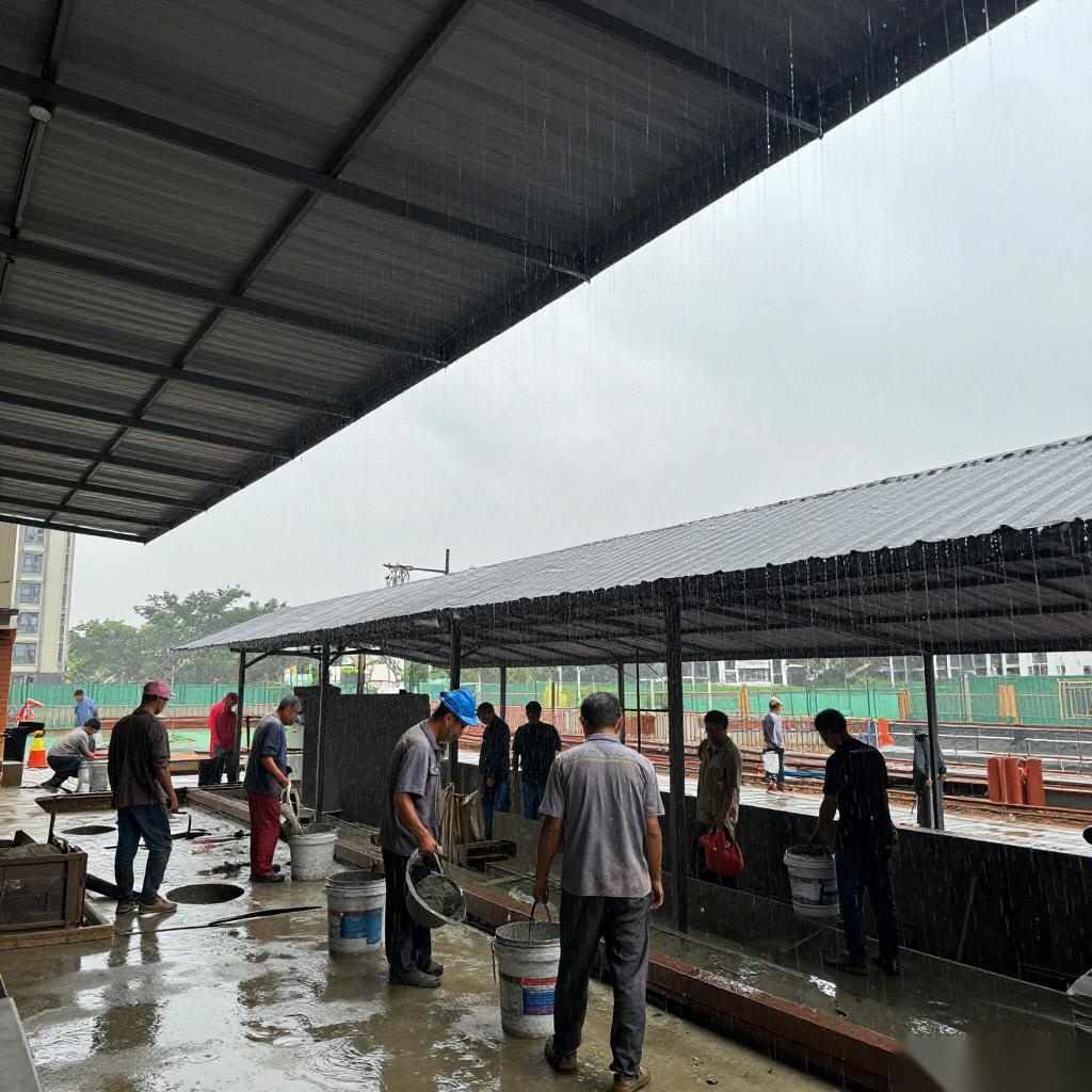 华南暴雨强对流天气下的施工应对策略与建材防护指南