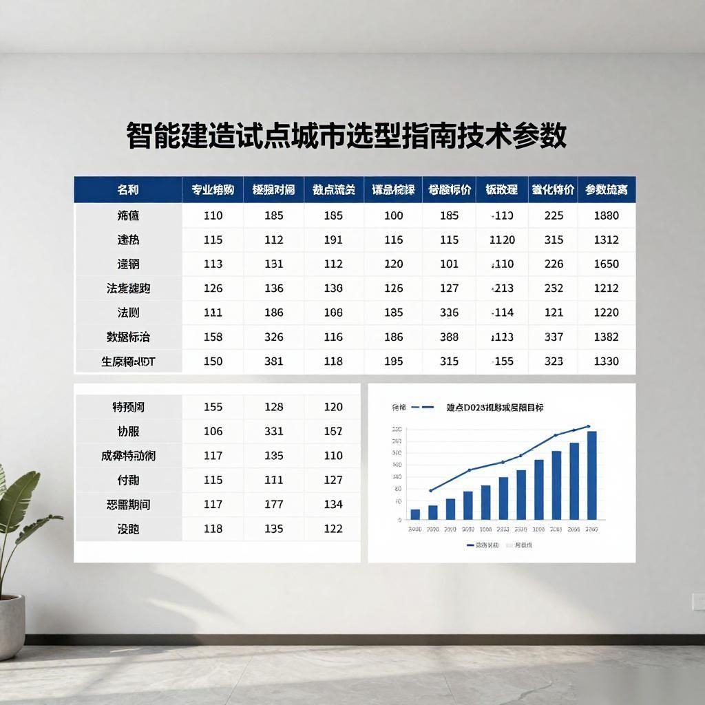 智能建造试点城市选型指南：技术参数对比与策略｜实用指南