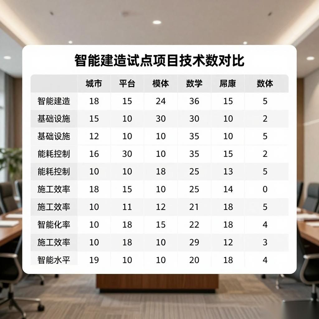 智能建造试点城市选型指南：技术参数对比与策略｜实用指南