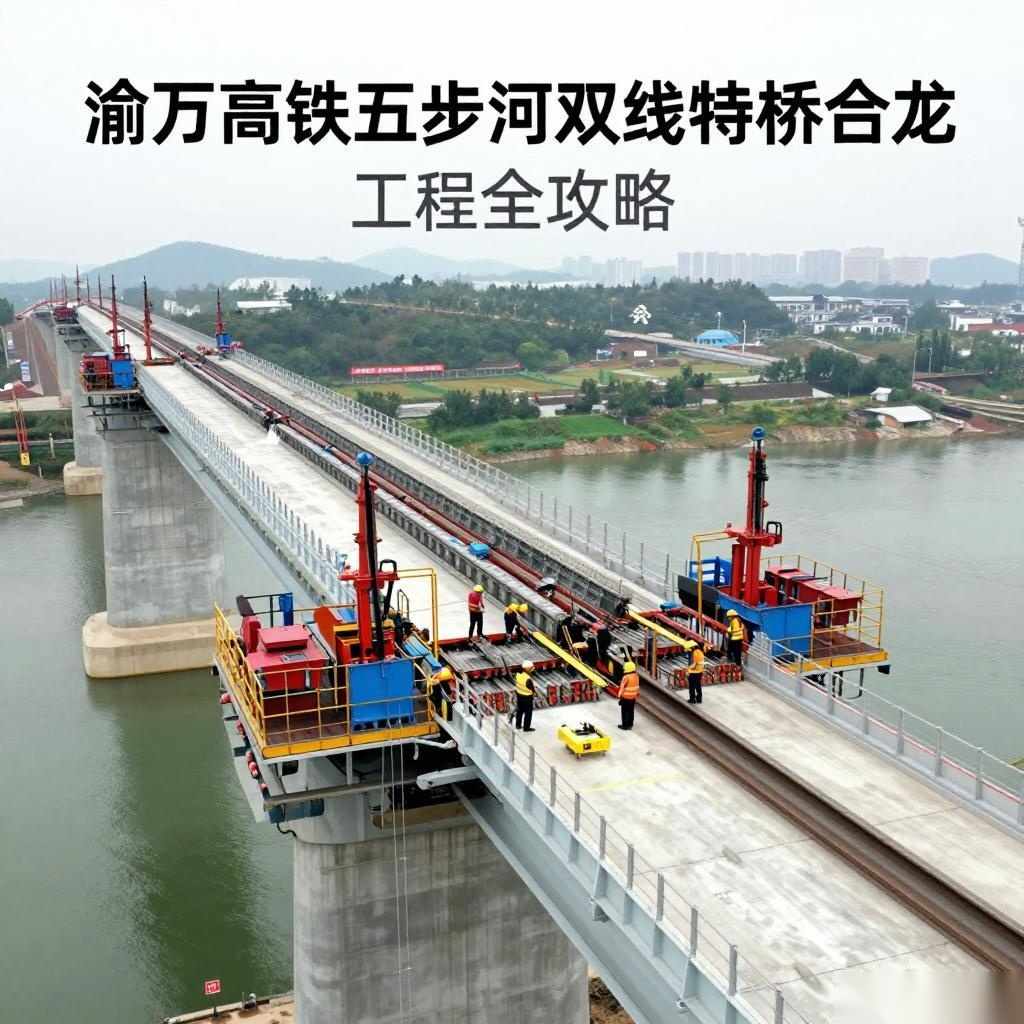 渝万高铁五步河双线特大桥合龙工程全攻略