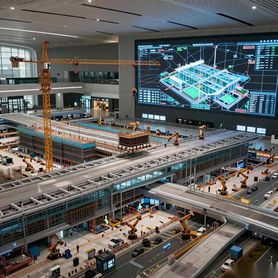智能建造技术应用案例｜昆明长水机场T2航站楼实践