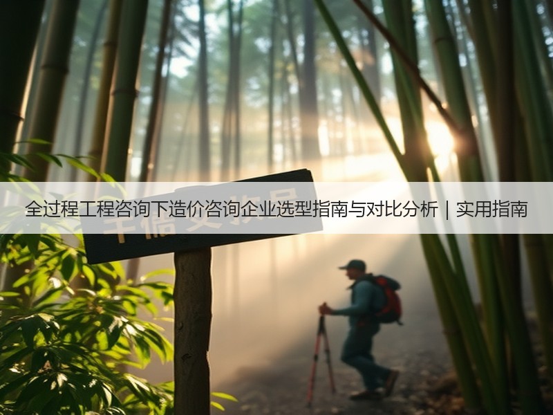 全过程工程咨询下造价咨询企业选型指南与对比分析｜实用指南