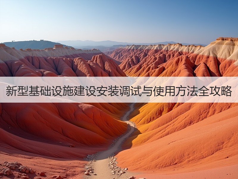 新型基础设施建设安装调试与使用方法全攻略