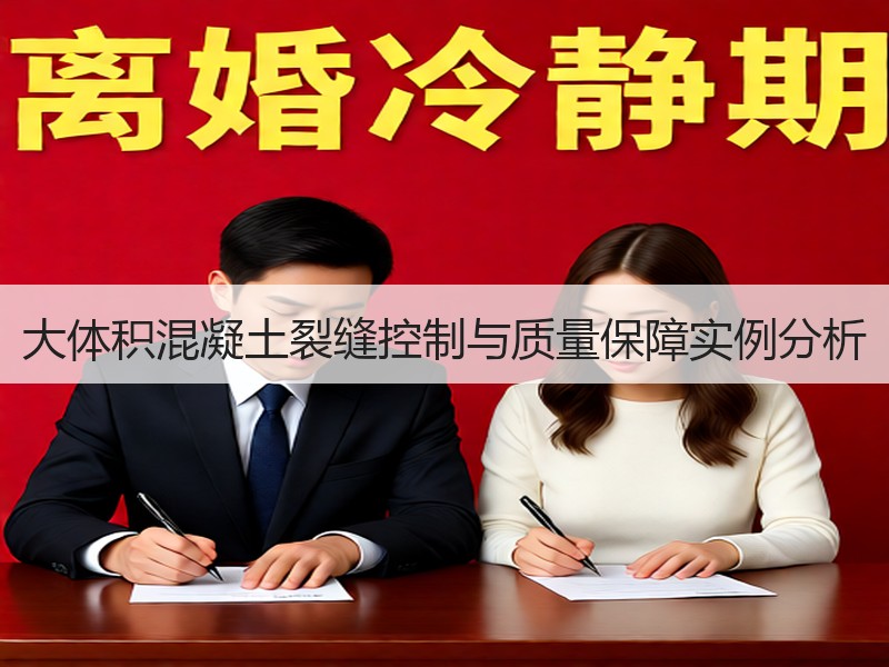 大体积混凝土裂缝控制与质量保障实例分析