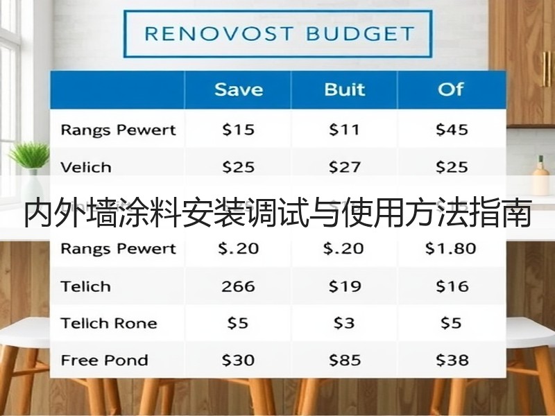 内外墙涂料安装调试与使用方法指南