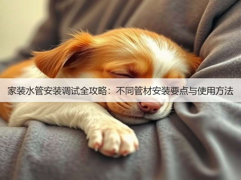 家装水管安装调试全攻略：不同管材安装要点与使用方法