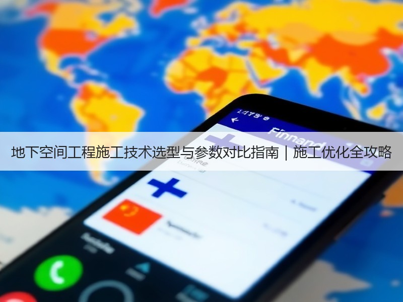 地下空间工程施工技术选型与参数对比指南｜施工优化全攻略