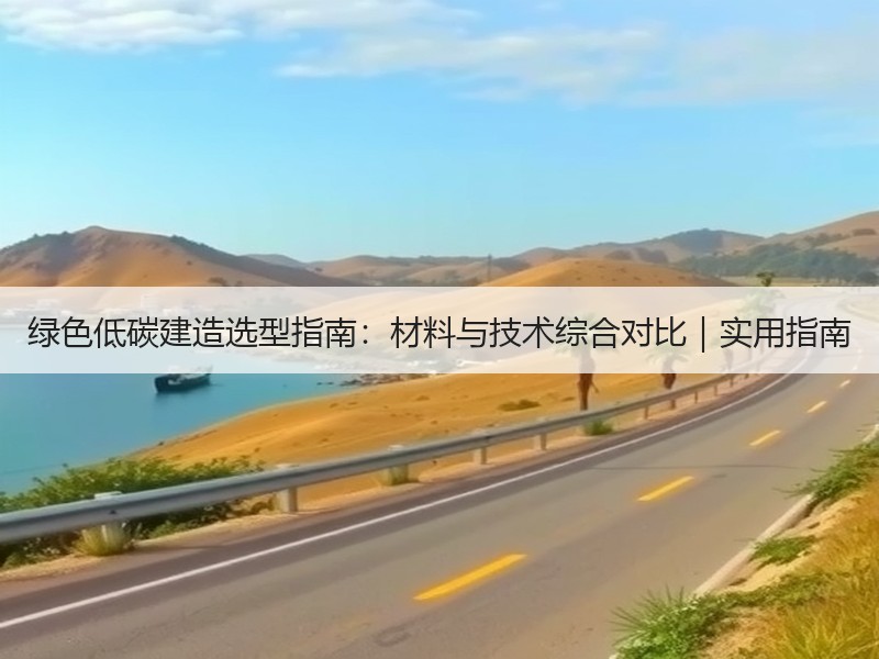 绿色低碳建造选型指南：材料与技术综合对比｜实用指南
