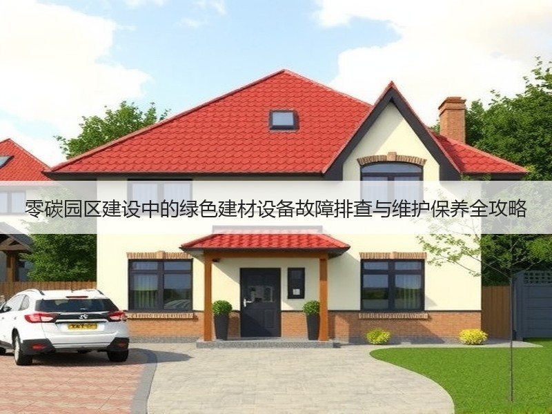 零碳园区建设中的绿色建材设备故障排查与维护保养全攻略