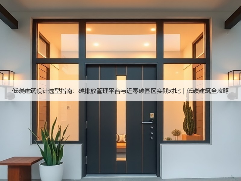 低碳建筑设计选型指南：碳排放管理平台与近零碳园区实践对比｜低碳建筑全攻略