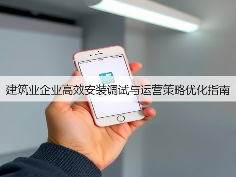 建筑业企业高效安装调试与运营策略优化指南