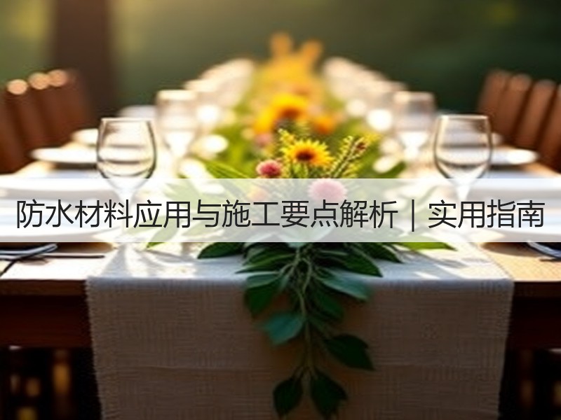 防水材料应用与施工要点解析｜实用指南