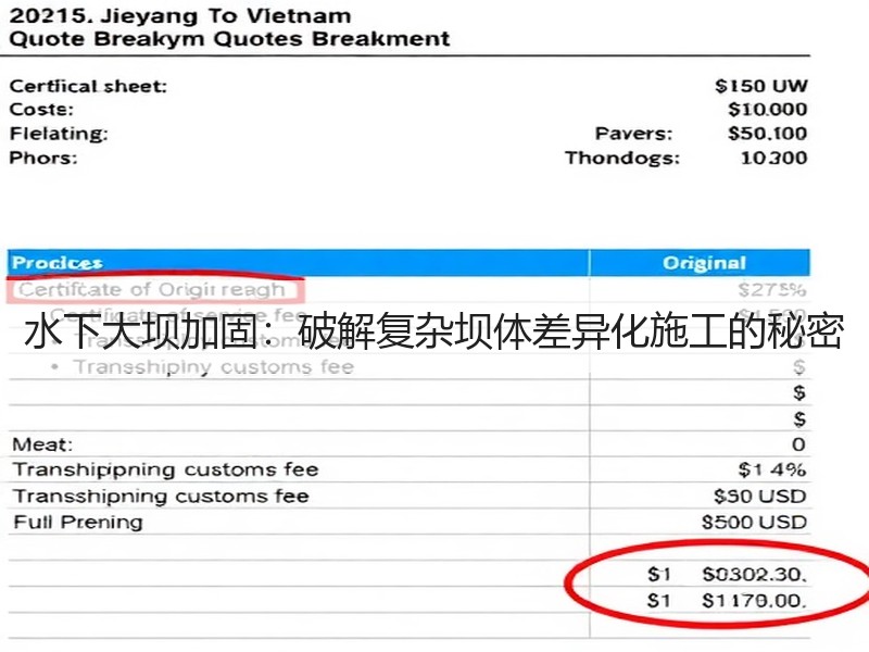 水下大坝加固：破解复杂坝体差异化施工的秘密
