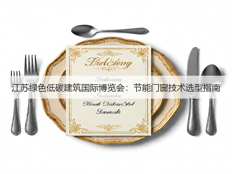 江苏绿色低碳建筑国际博览会：节能门窗技术选型指南