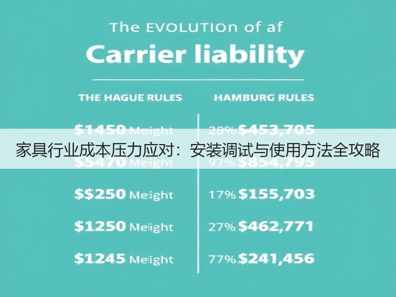 家具行业成本压力应对：安装调试与使用方法全攻略