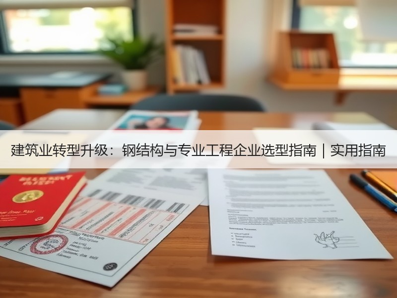 建筑业转型升级：钢结构与专业工程企业选型指南｜实用指南