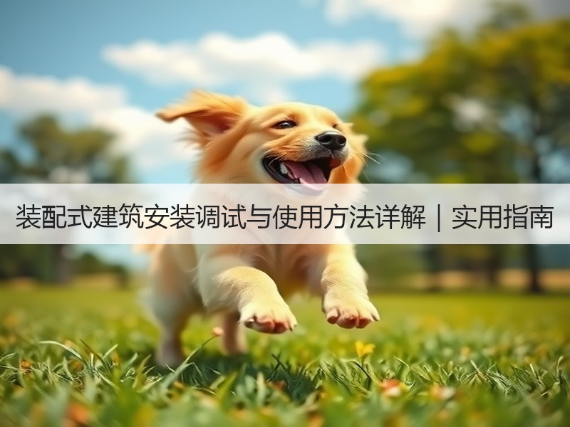装配式建筑安装调试与使用方法详解｜实用指南