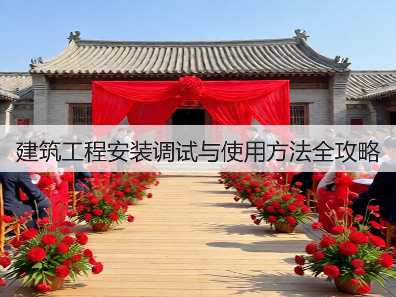 建筑工程安装调试与使用方法全攻略