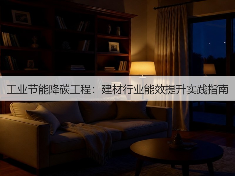 工业节能降碳工程：建材行业能效提升实践指南